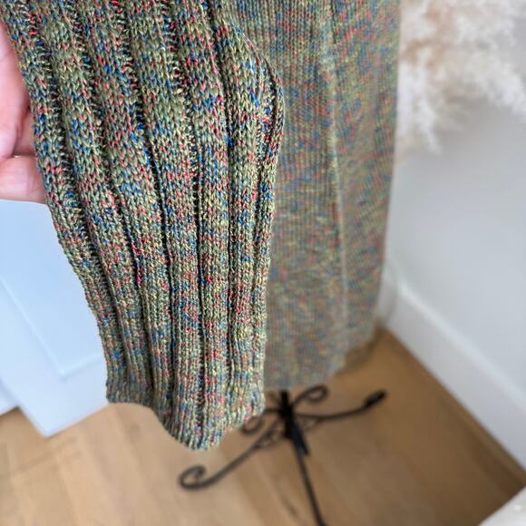 Revolve All The Ways Olivia Knit Cardigan Sweater Dress Olive Multi Medium - Picture 7 of 11